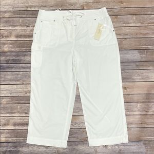 NWT Jones NY Sport Cotton Cropped Straight Leg